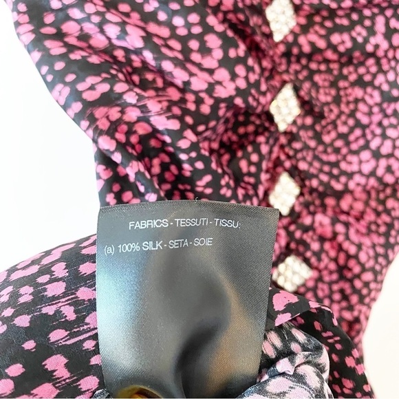 ALESSANDRA RICH Silk Asymmetrical Ruffle Evening Formal Dress - Picture 12 of 14